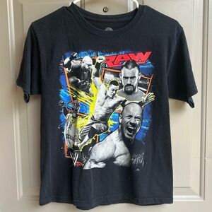 WWE Raw Boys Black Cotton T-Shirt